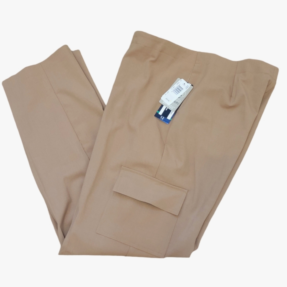 New Briggs New York Camel Cargo Trousers / Pants - Size 12 Tall